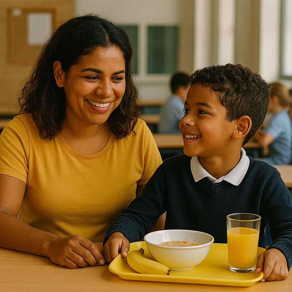 Pai ou mãe preocupado com a alimentação do filho